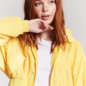 Forever 21 Bright Yellow Bomber Jacket
